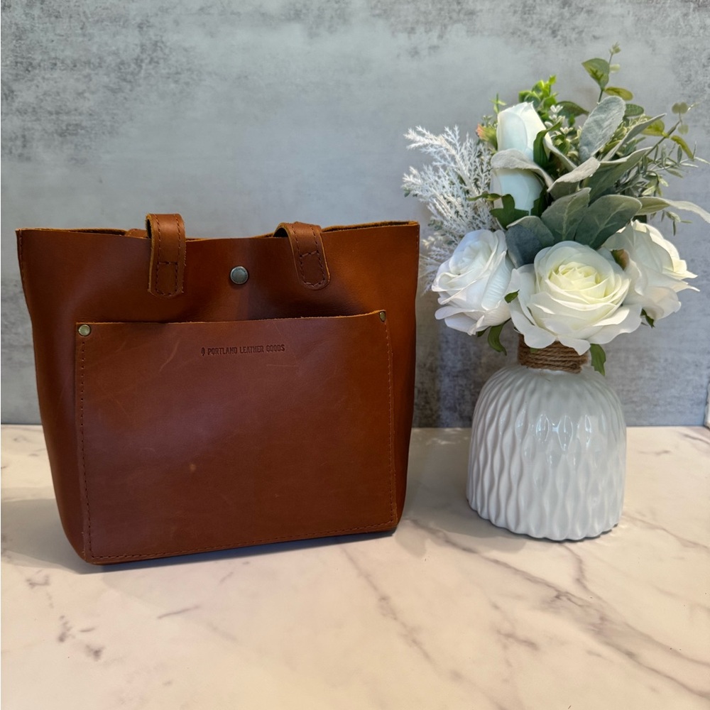 Portland Leather Mini Crossbody Tote